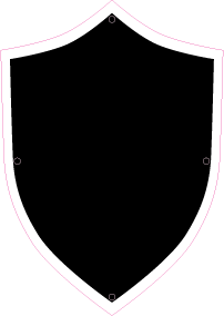 Individuelles graviertes Wappenschild / Wappenform 3 / Sonderanfertigung