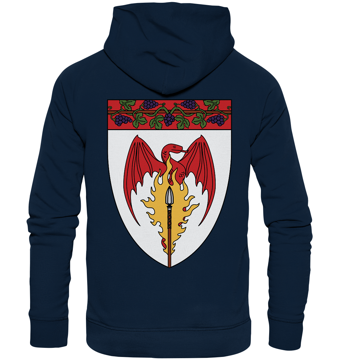 Feuerlanze-Basic-Back-Print - Organic Hoodie