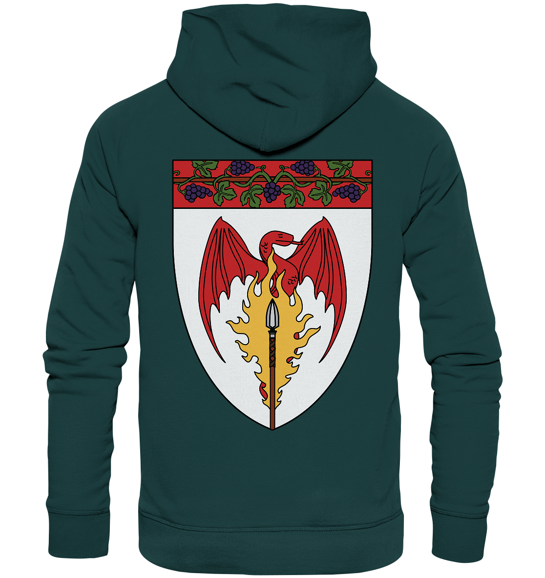 Feuerlanze-Basic-Back-Print - Organic Hoodie