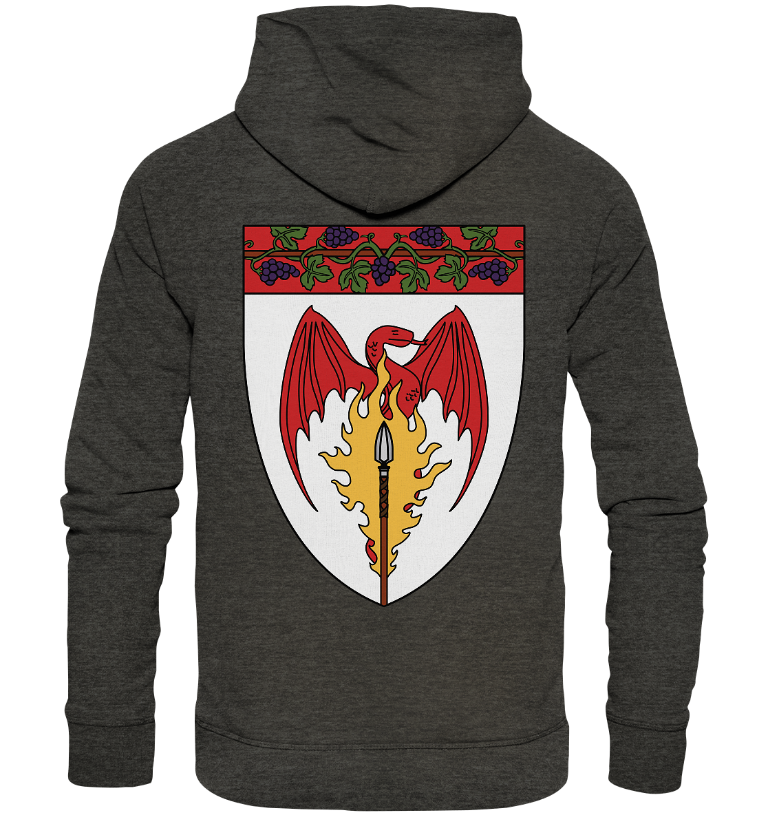 Feuerlanze-Basic-Back-Print - Organic Hoodie