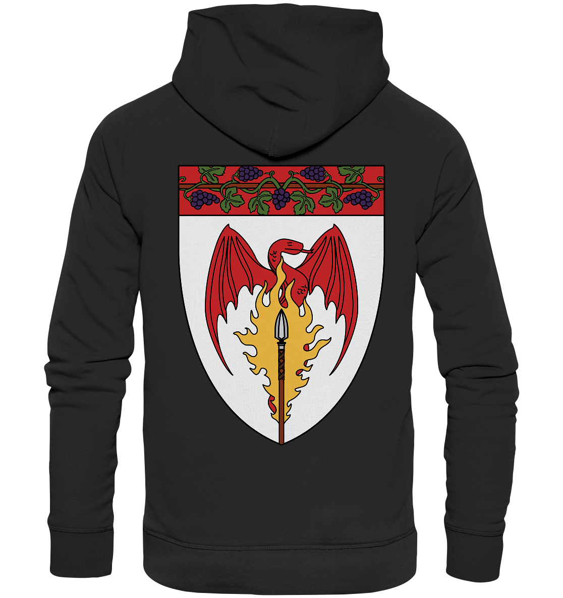 Feuerlanze-Basic-Back-Print - Organic Hoodie
