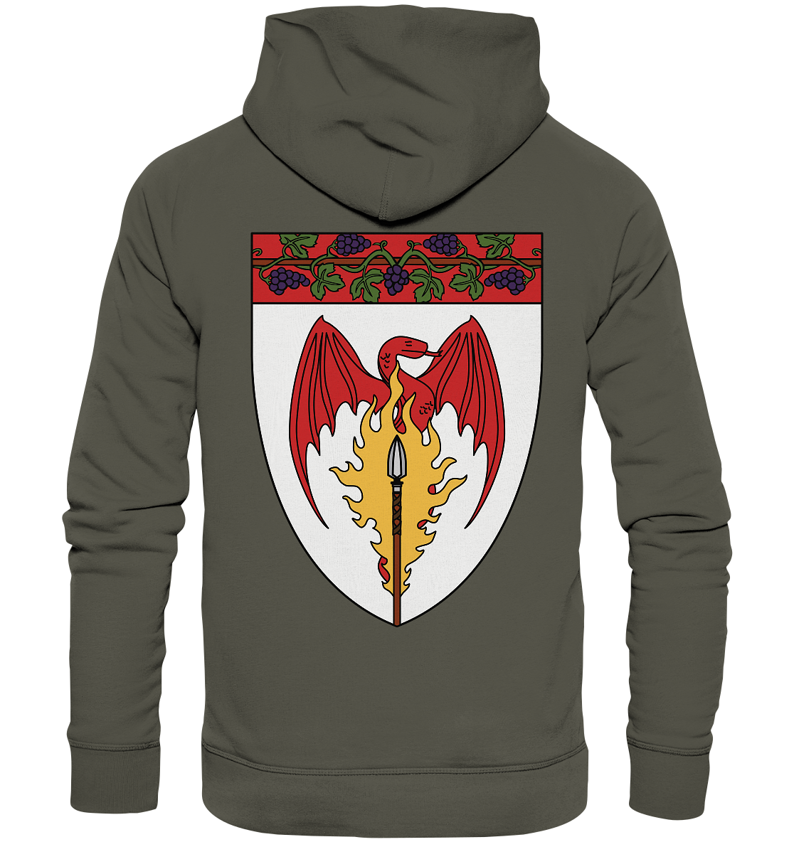 Feuerlanze-Basic-Back-Print - Organic Hoodie