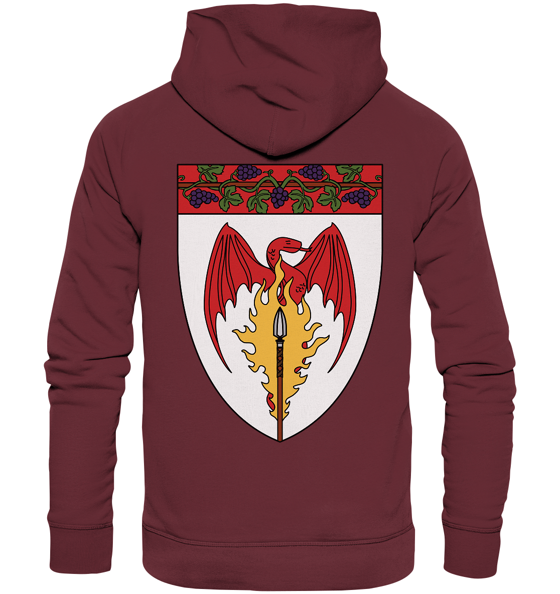 Feuerlanze-Basic-Back-Print - Organic Hoodie