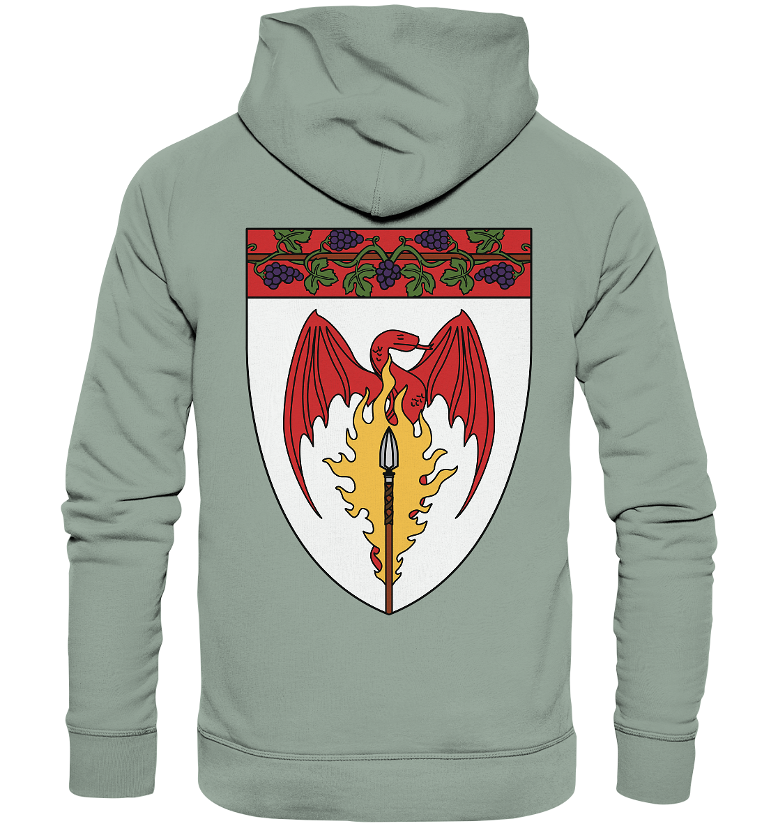 Feuerlanze-Basic-Back-Print - Organic Hoodie