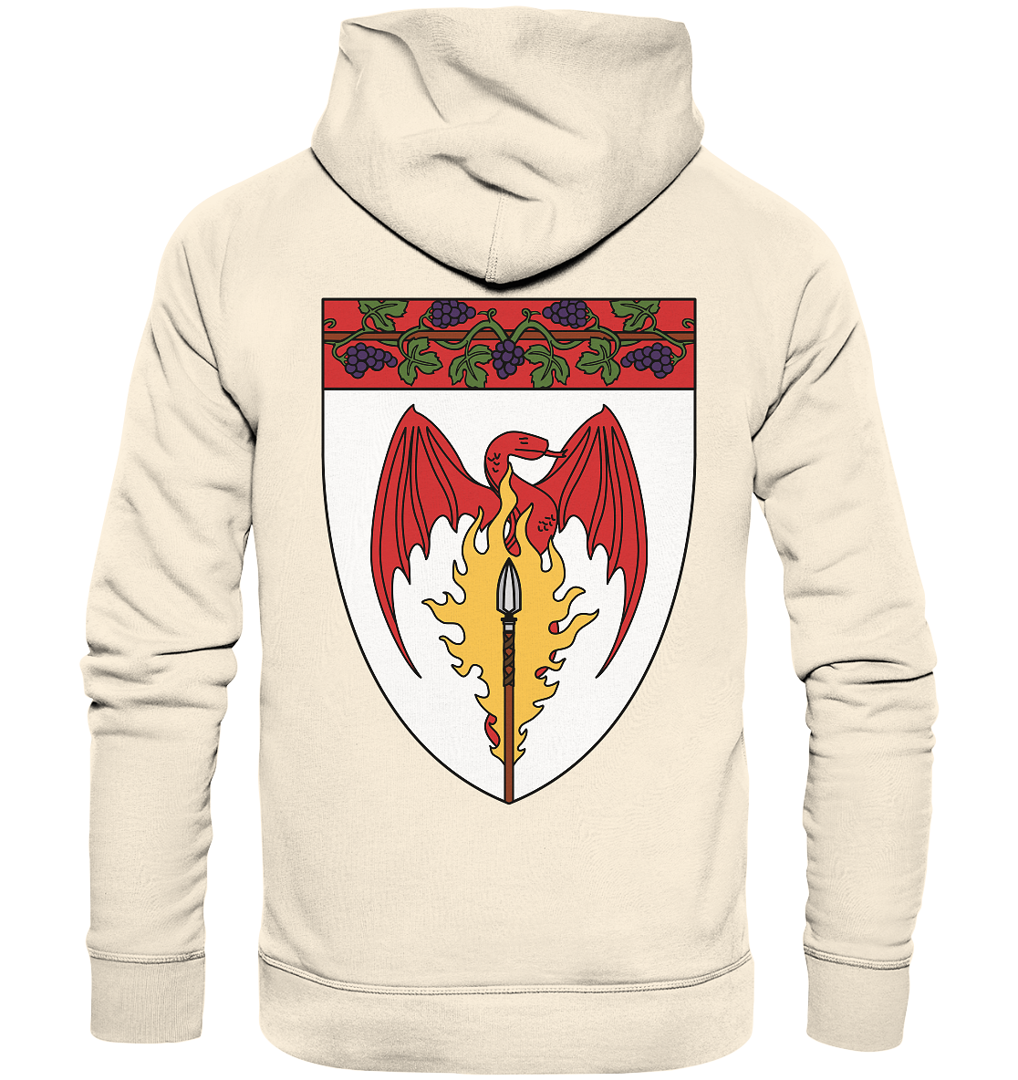 Feuerlanze-Basic-Back-Print - Organic Hoodie