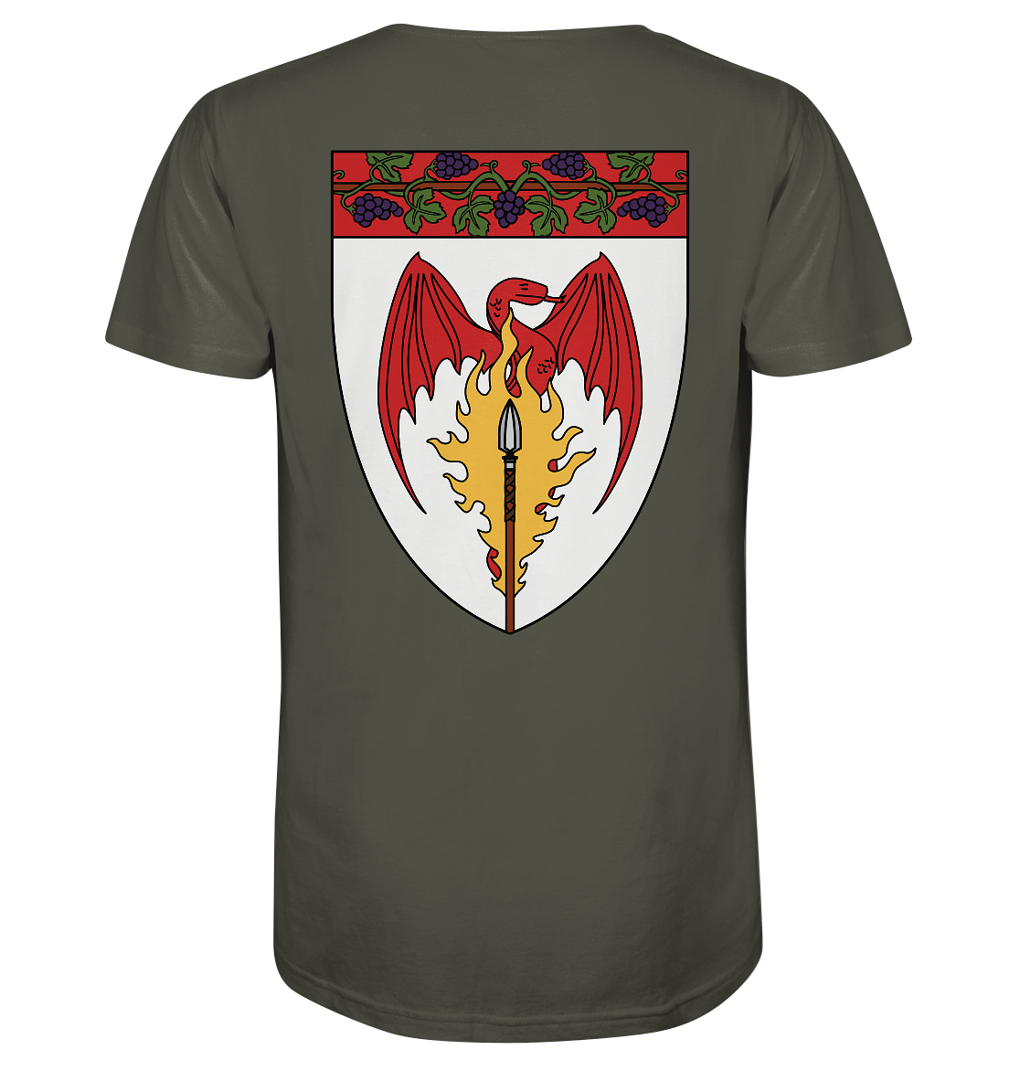 Feuerlanze-Basic-Back-Print - Organic Shirt