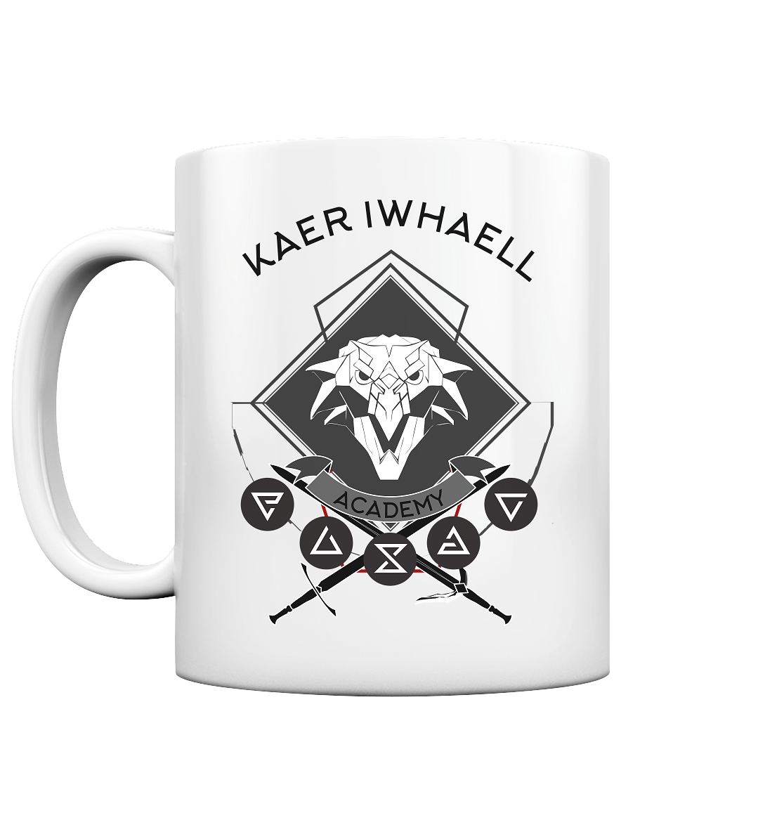 Greifenschule Basic Print Black - Tasse glossy